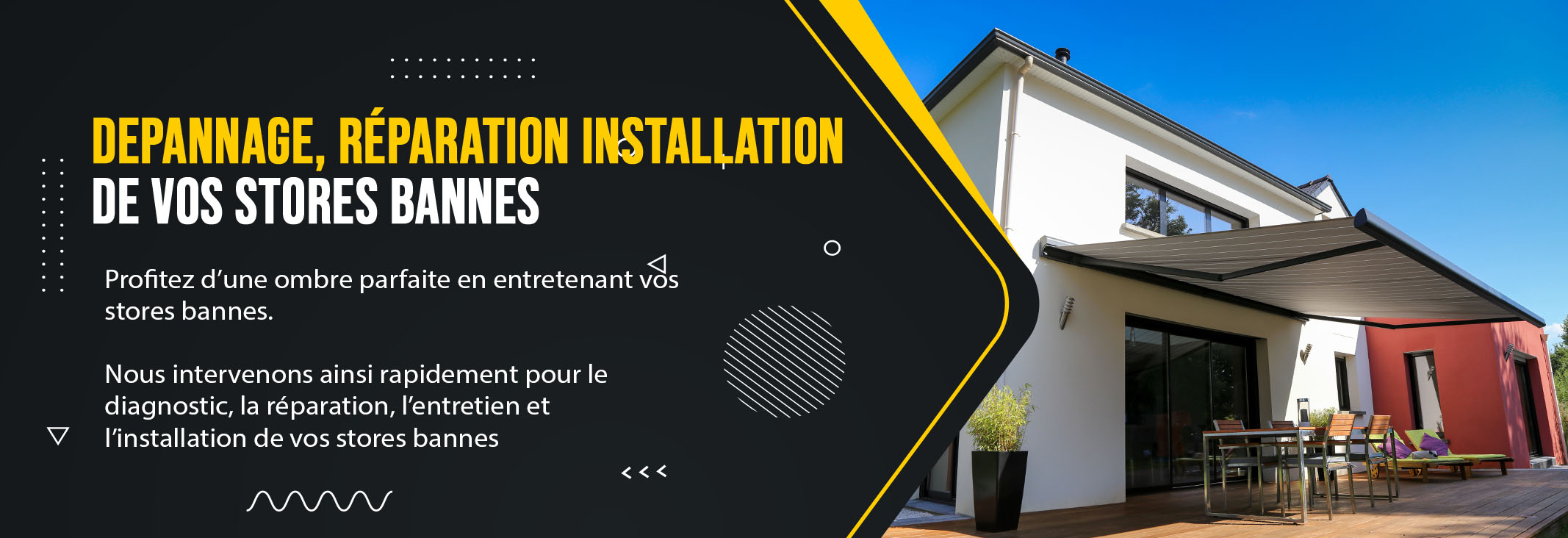 Installation Store Banne Pierrelaye 95480